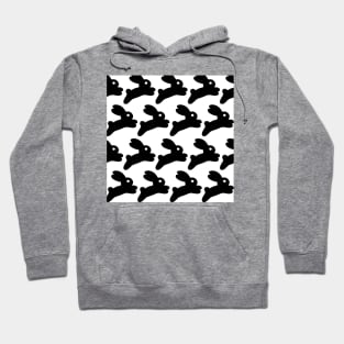 Bunny Black Pattern Hoodie